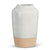 White & Tan Vase | 9.5-13.25"