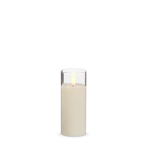 Glass Vase Candle | Ivory | Battery Operated