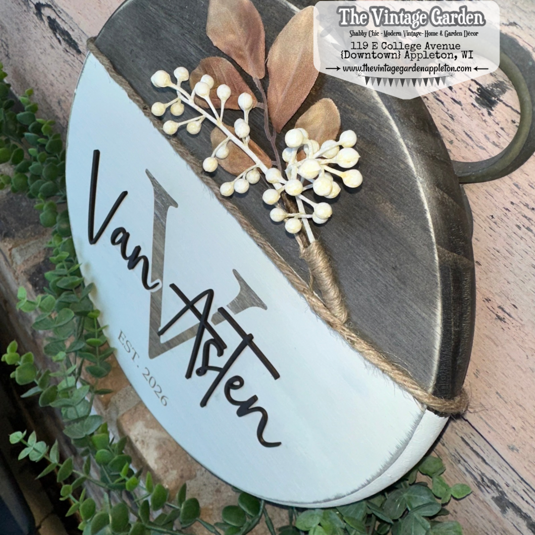 Monogrammed Family & Established Date Sign | Custom Sign