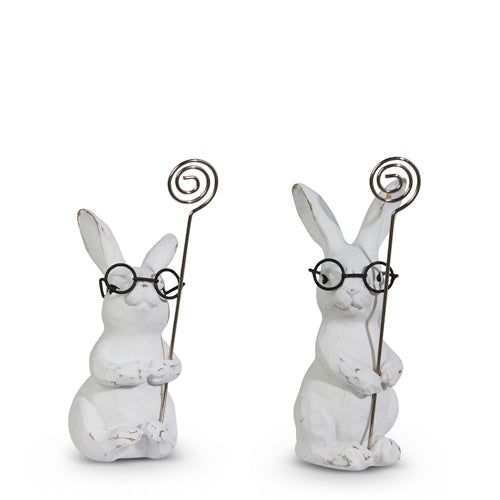 Bunny with Glasses | Note Holder | 5&quot;