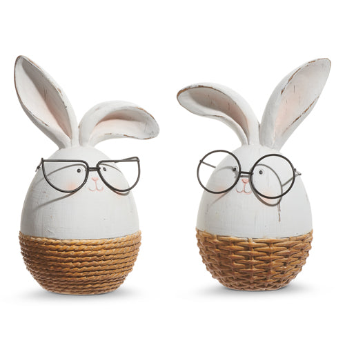 Bunny Egg with Glasses