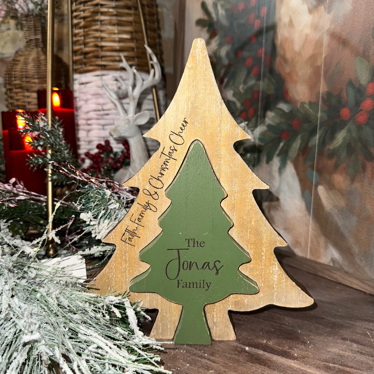 Double Winter Tree | Custom Engraved