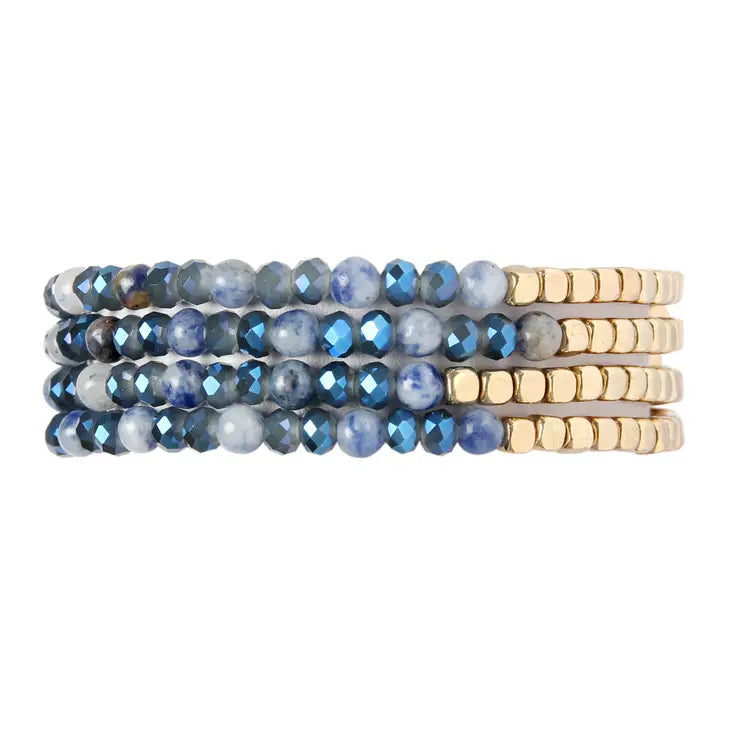 Bead Stack Bracelet | Blue