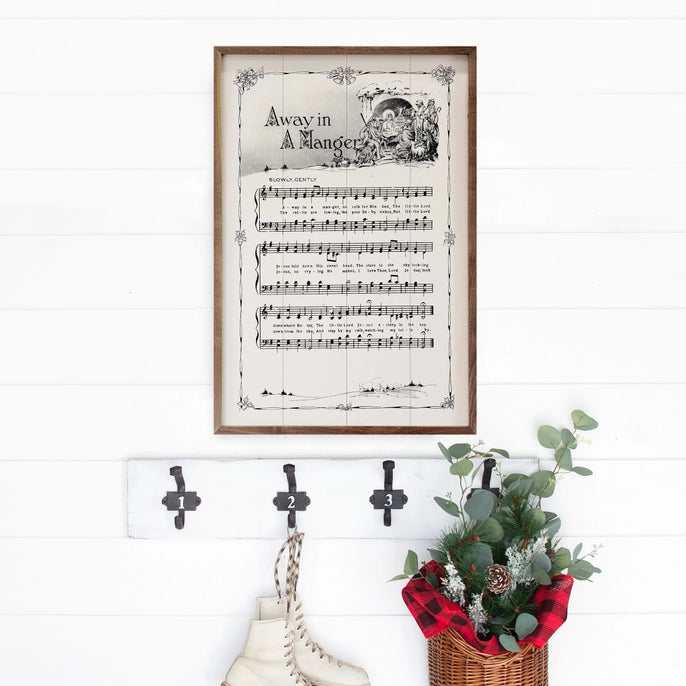 Away in A Manger Sheet Music | Wall Art