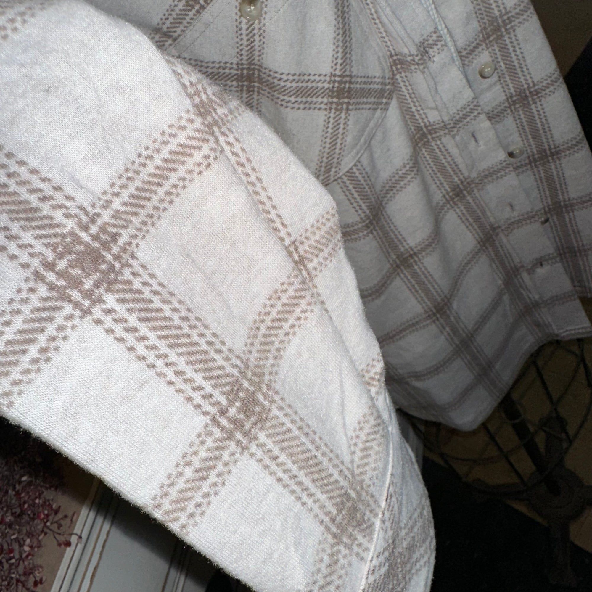 Plaid Button Up | Light Tan