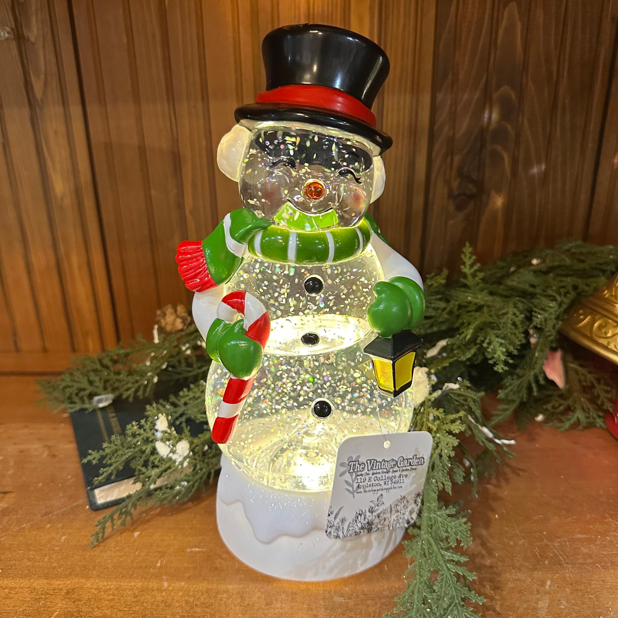 Snowman Spinning Snow Globe | Battery Operated