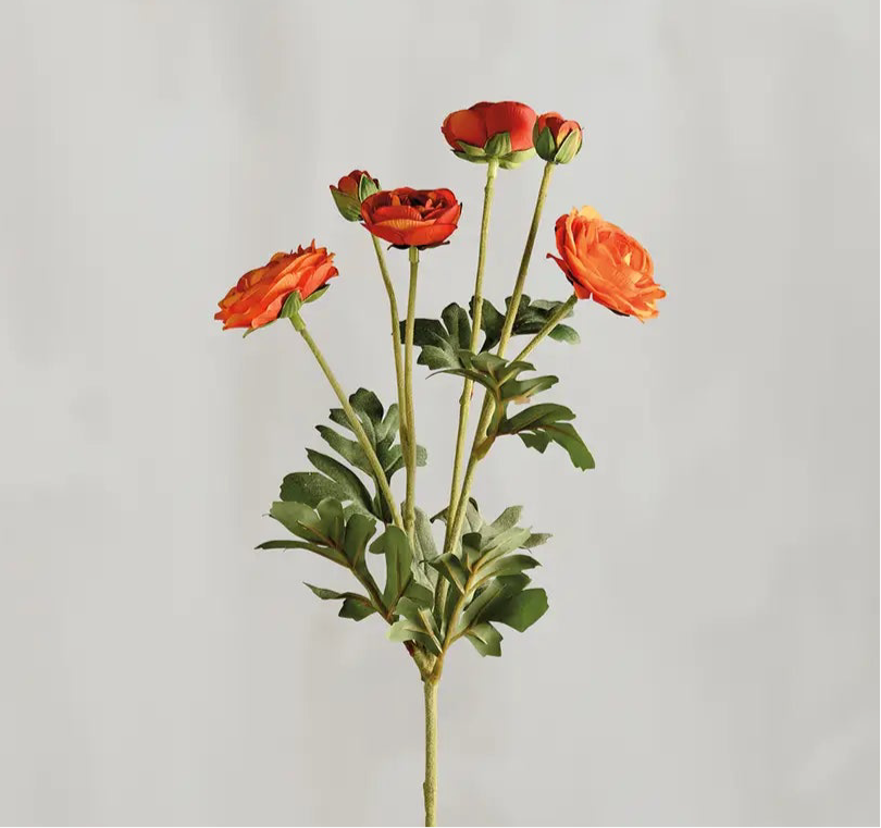 Orange Ranunculus Floral Pick