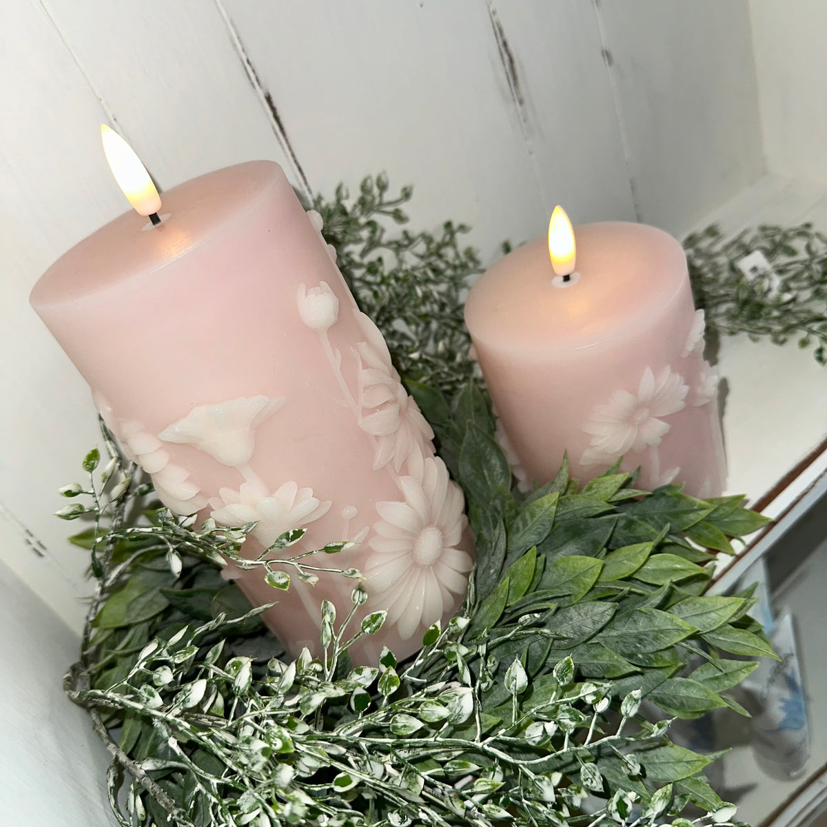 Wildflower Candle | Pink | Battery Operated