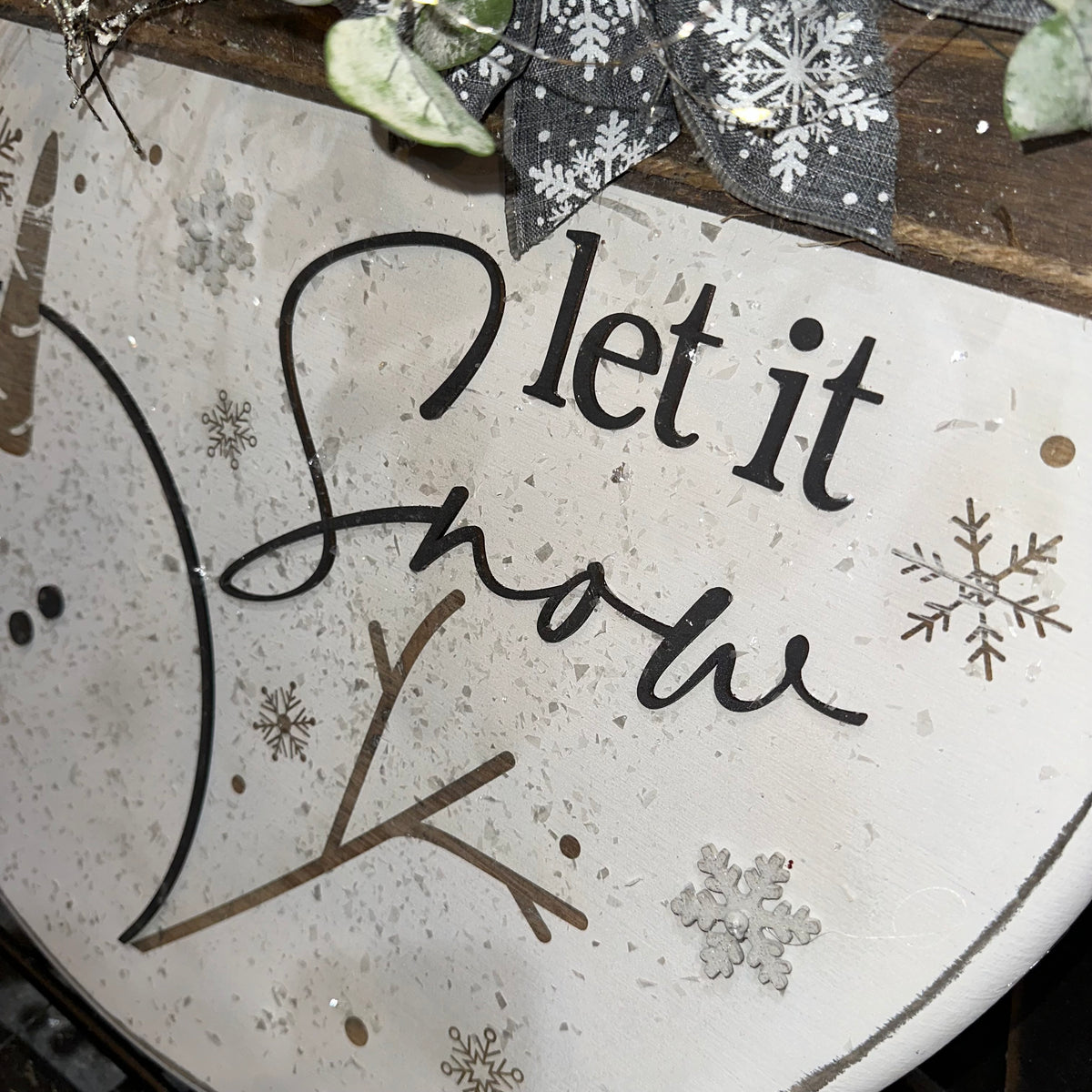 Let It Snow Snowman | 24&quot; Handmade Sign