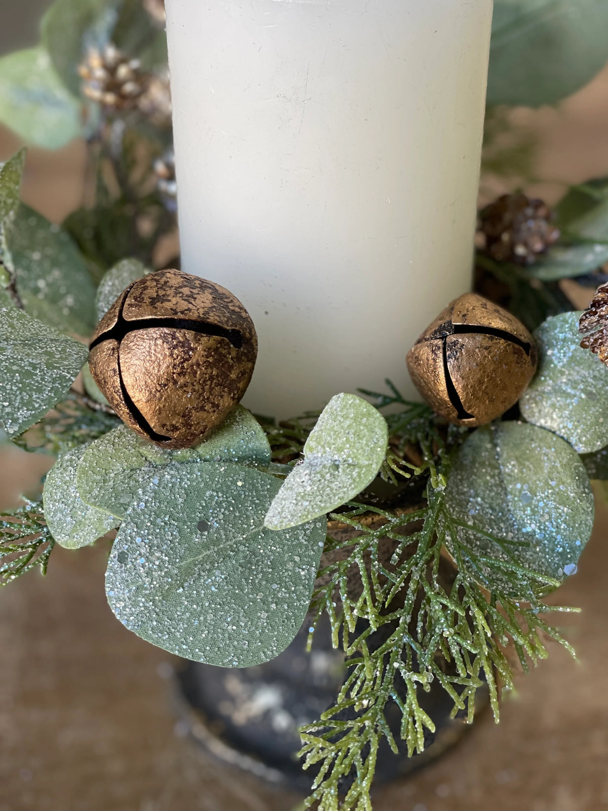 Winter Bells &amp; Pine Ring | 10&quot;