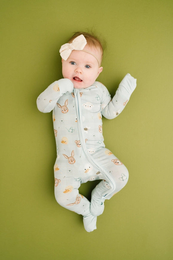 Springtime Pals | Bamboo Zippy Footie Sleeper