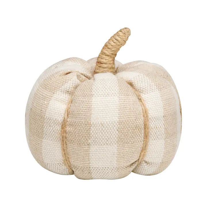 Tan Check Pumpkin | Fabric