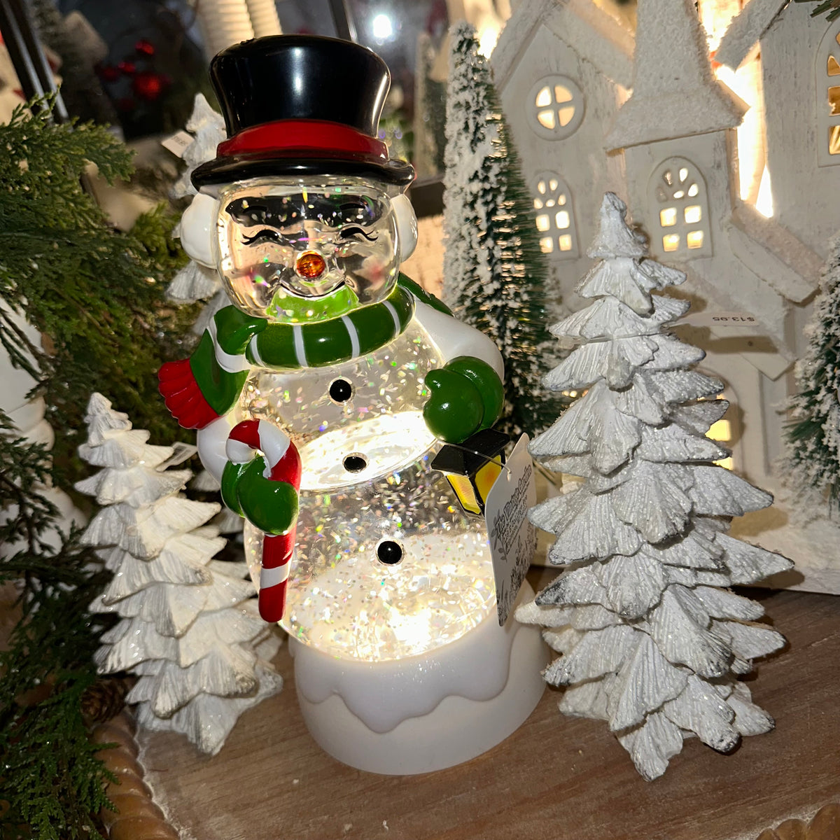 Snowman Spinning Snow Globe | Battery Operated