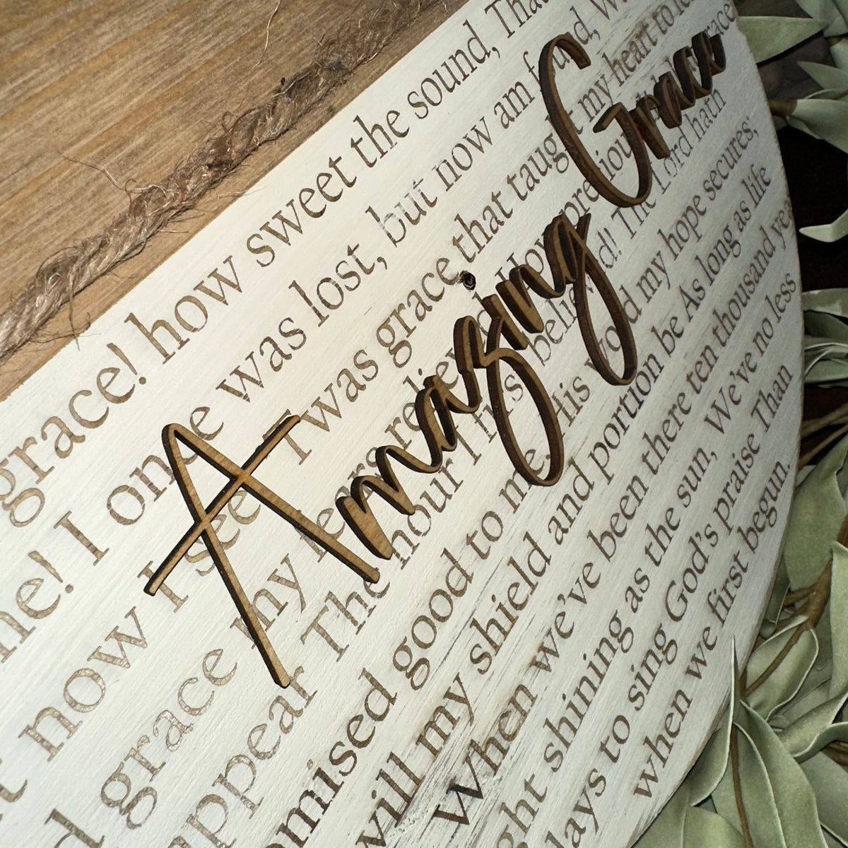 Amazing Grace | 12&quot; | Handmade Wood Sign