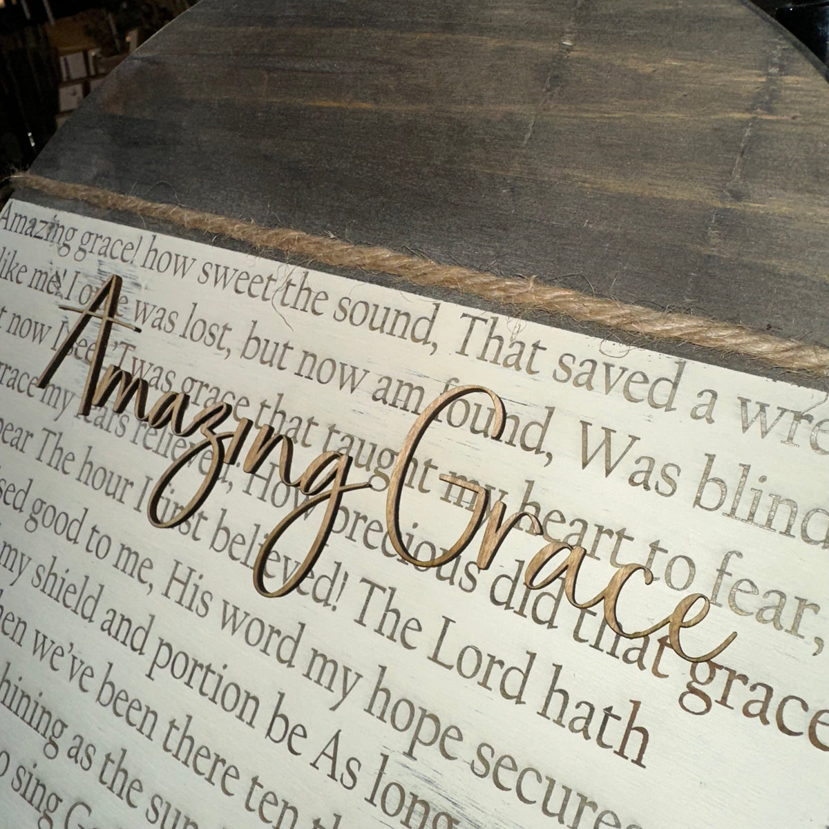 Amazing Grace | 18&quot; | Handmade Wood Sign