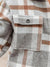 Plaid Button Up Flannel | Grey & Brown