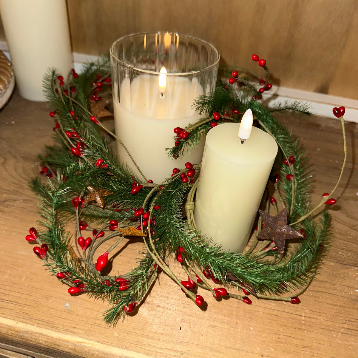 Primitive Pine, Berry &amp; Rusty Star Ring