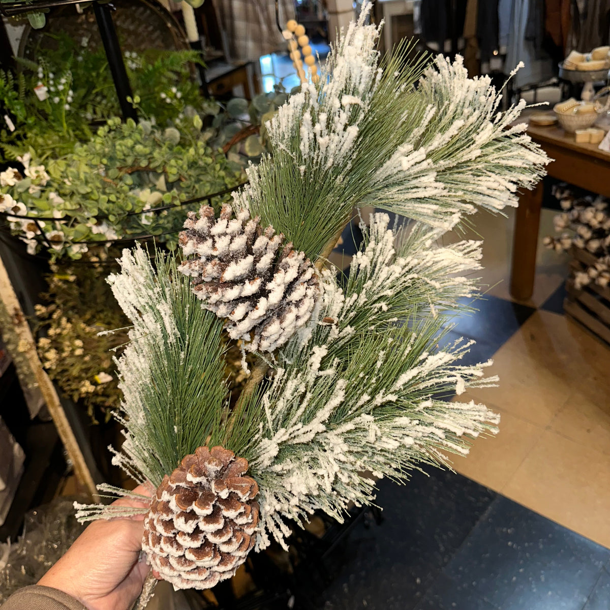 Snowfall Pine Spray | 28&quot;