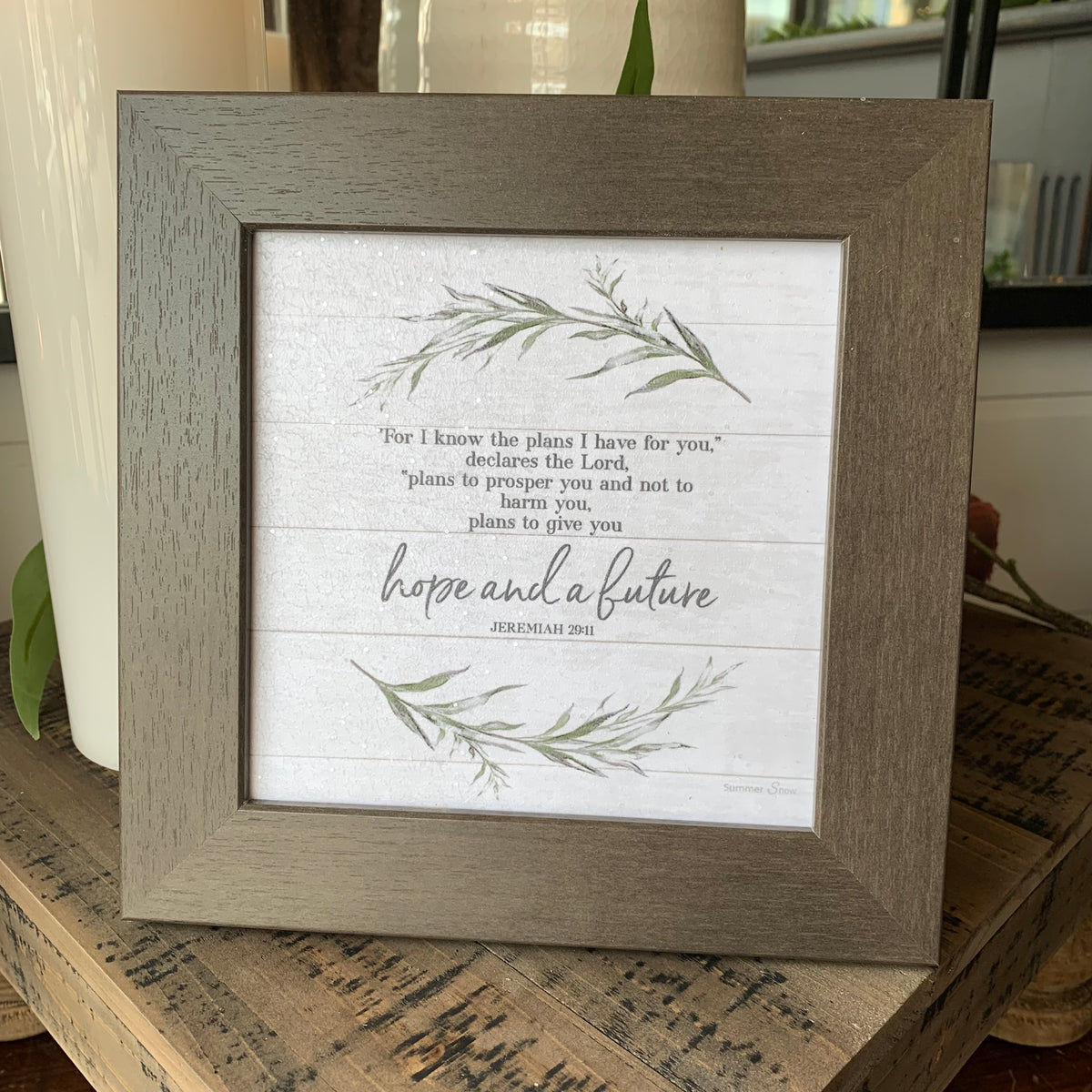 Hope &amp; Future | Jeremiah 29:11 | Framed Art
