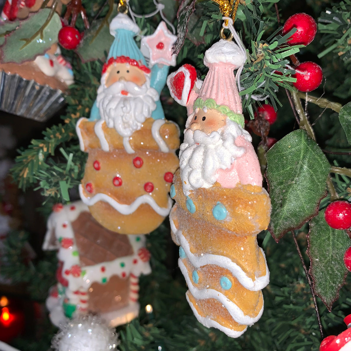 Gingerbread Santa Mitten Ornament