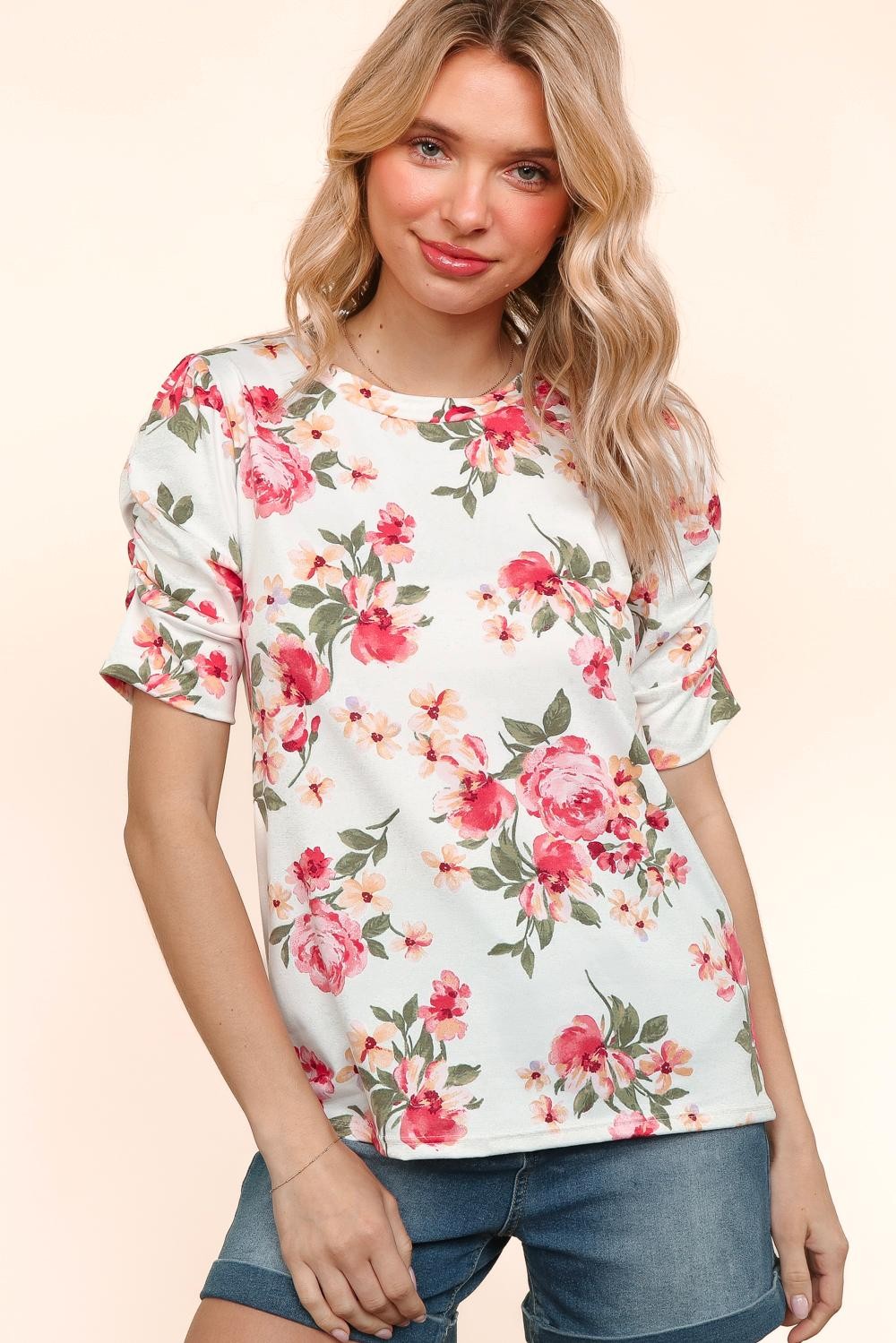 Floral Puff Sleeve Top