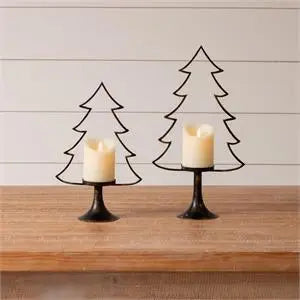 Christmas Tree Candle Holder | Black Finish