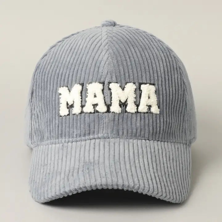 Mama | Embroidered Corduroy Baseball Cap