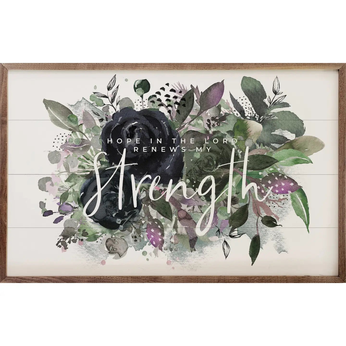 Strength Watercolor Florals | Wall Art