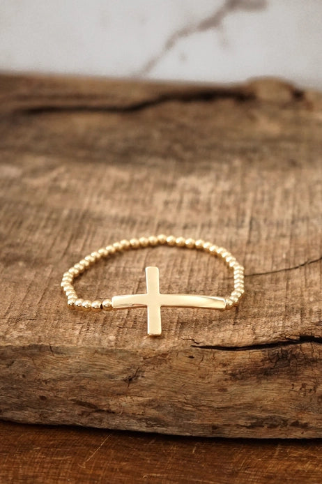 Cross Bracelet | Silver or Gold