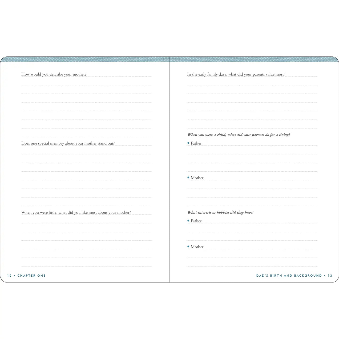 Dad's Story | Keepsake Memory Journal