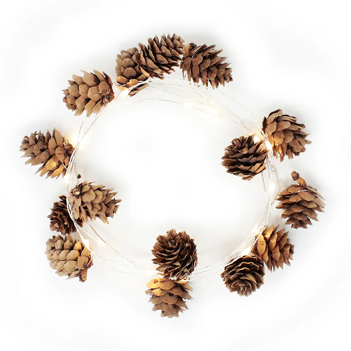 Pinecone LED String Lights | Battery-Operated | 5&#39;