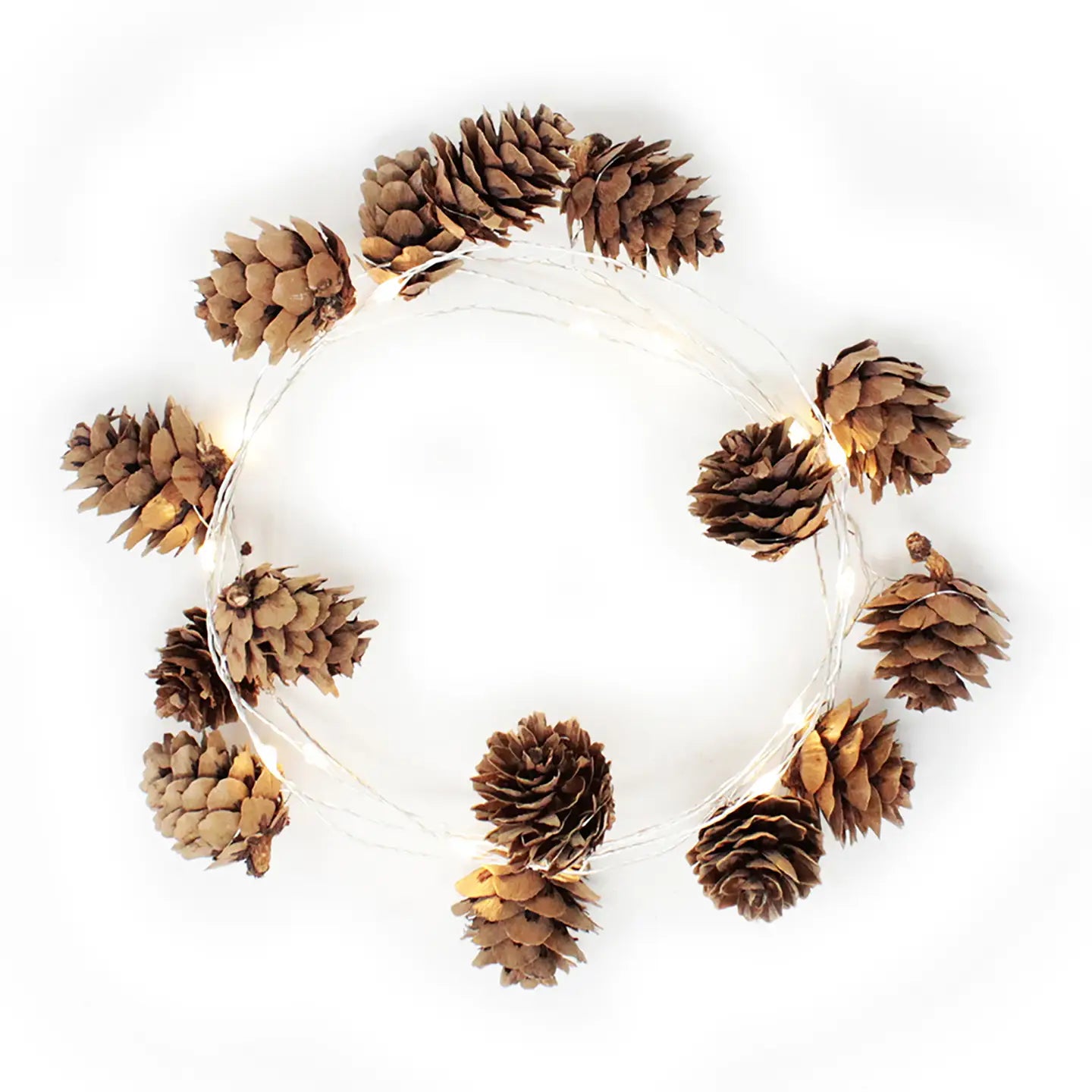 Pinecone LED String Lights | Battery-Operated | 5'