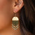 Gold & Olive Beaded Fringe | Earrings