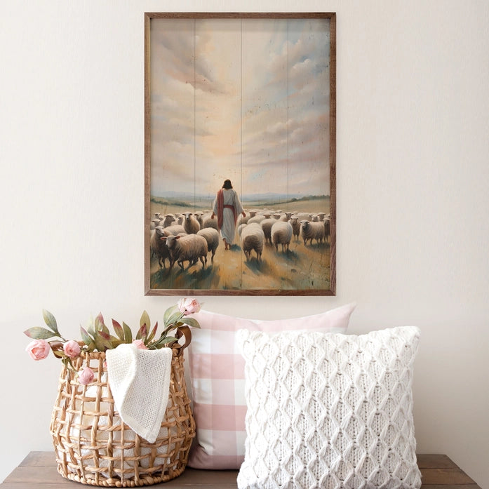 Jesus with His Flock of Sheep | Wall Art