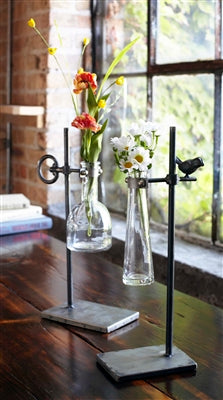 Vase with Metal Stand