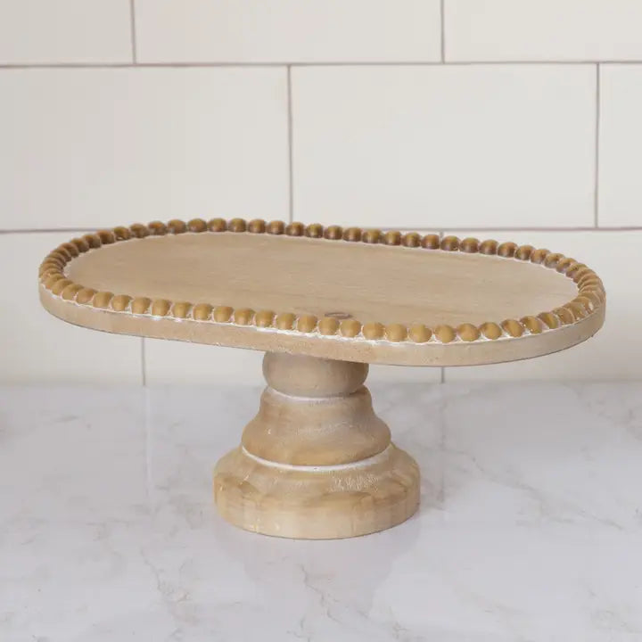 Oval Wood Pedestal