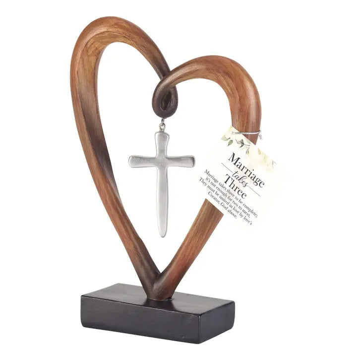 Heart with Silver Cross | Marriage Takes Three