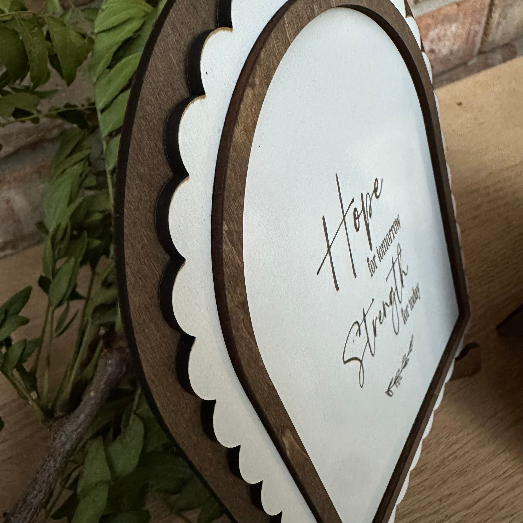 Hope for Tomorrow, Strength for Today | Scalloped Arch Sign