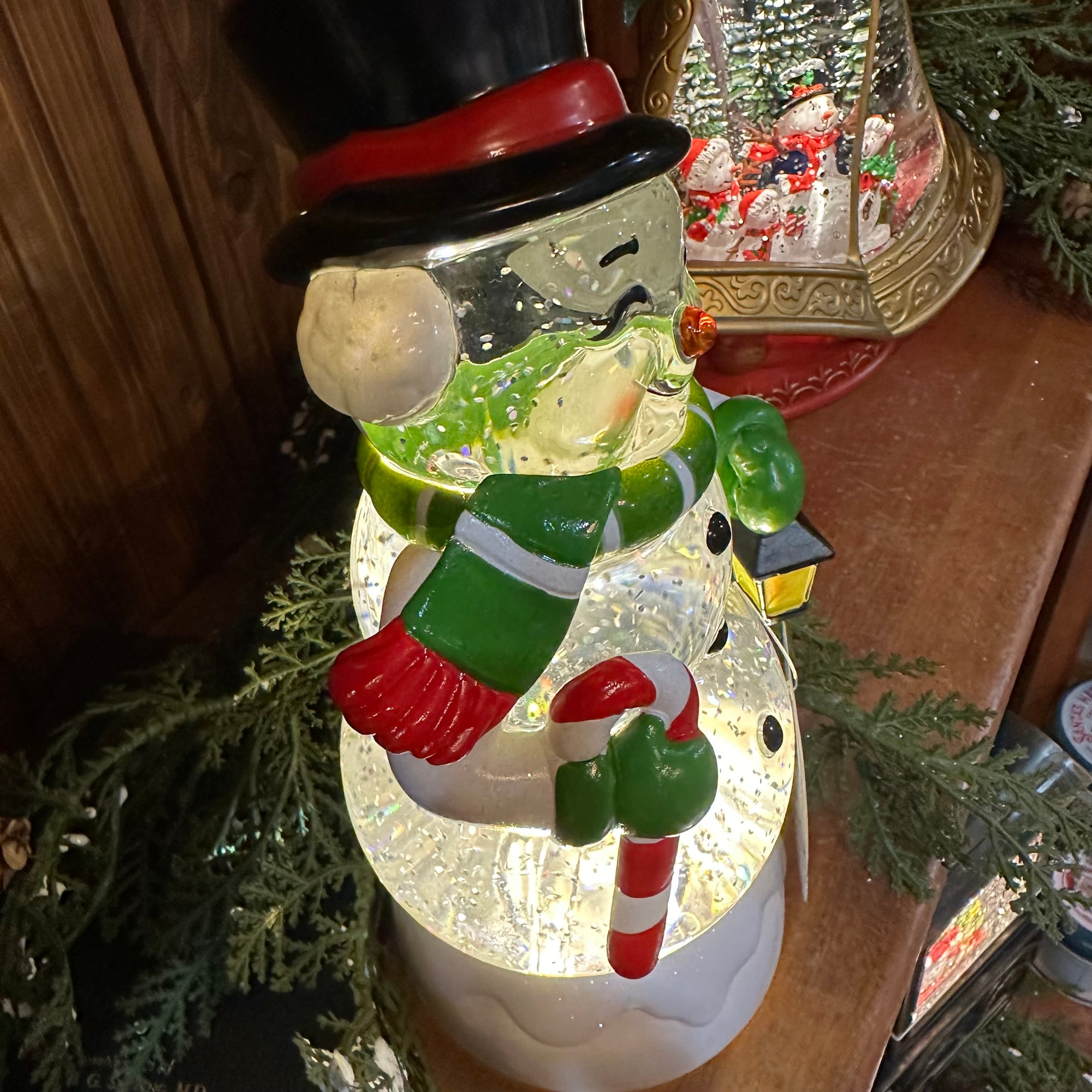 Snowman Spinning Snow Globe | Battery Operated