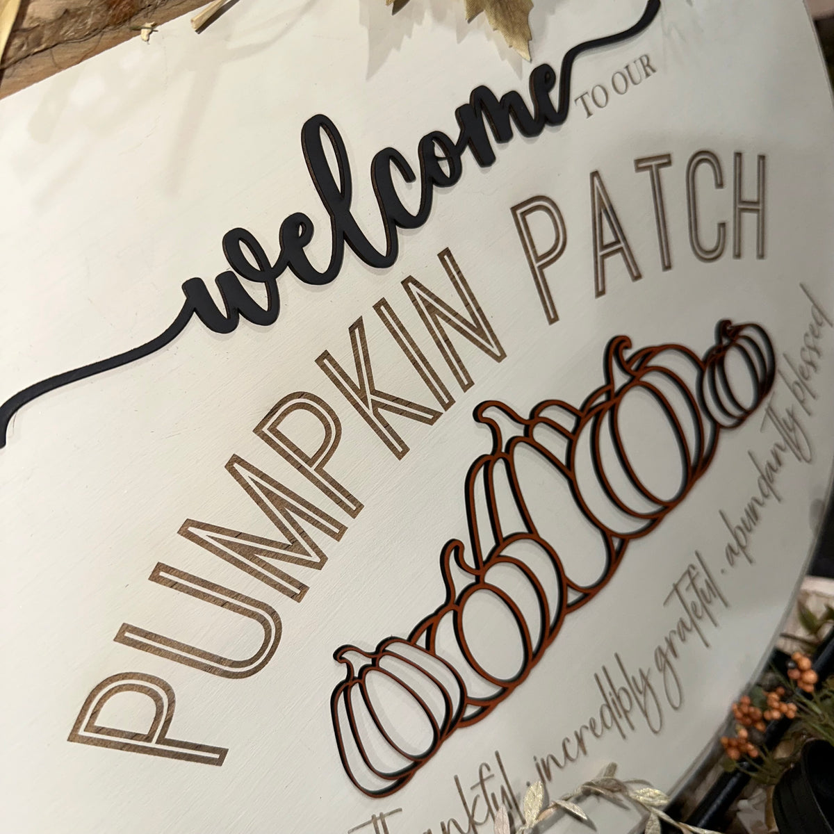 Welcome to Our Pumpkin Patch | 18&quot; Handmade Sign