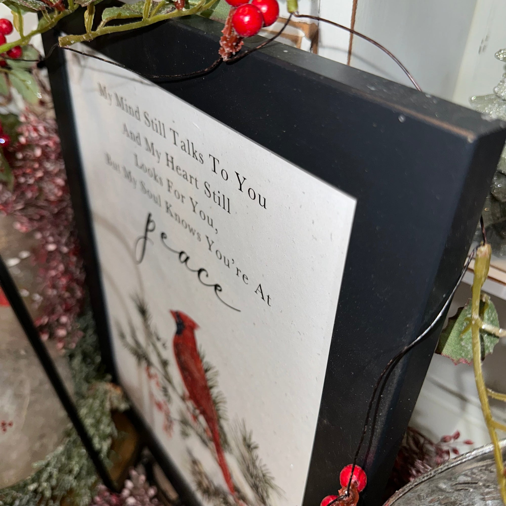 My Soul Knows You're at Peace Cardinal | Framed Wall Art