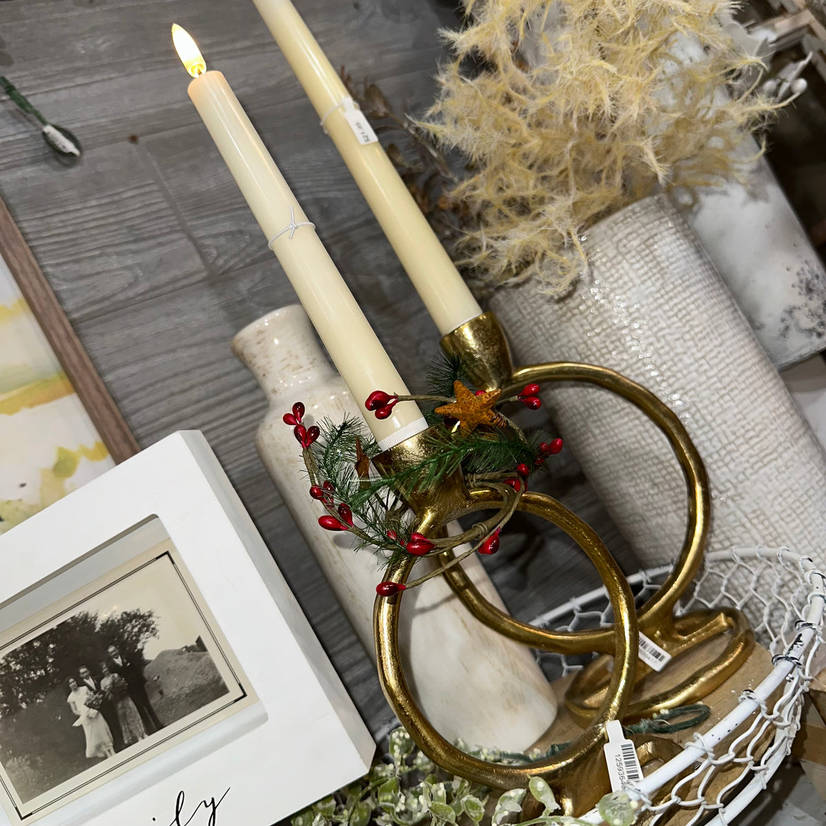Primitive Pine, Berry &amp; Rusty Star Ring
