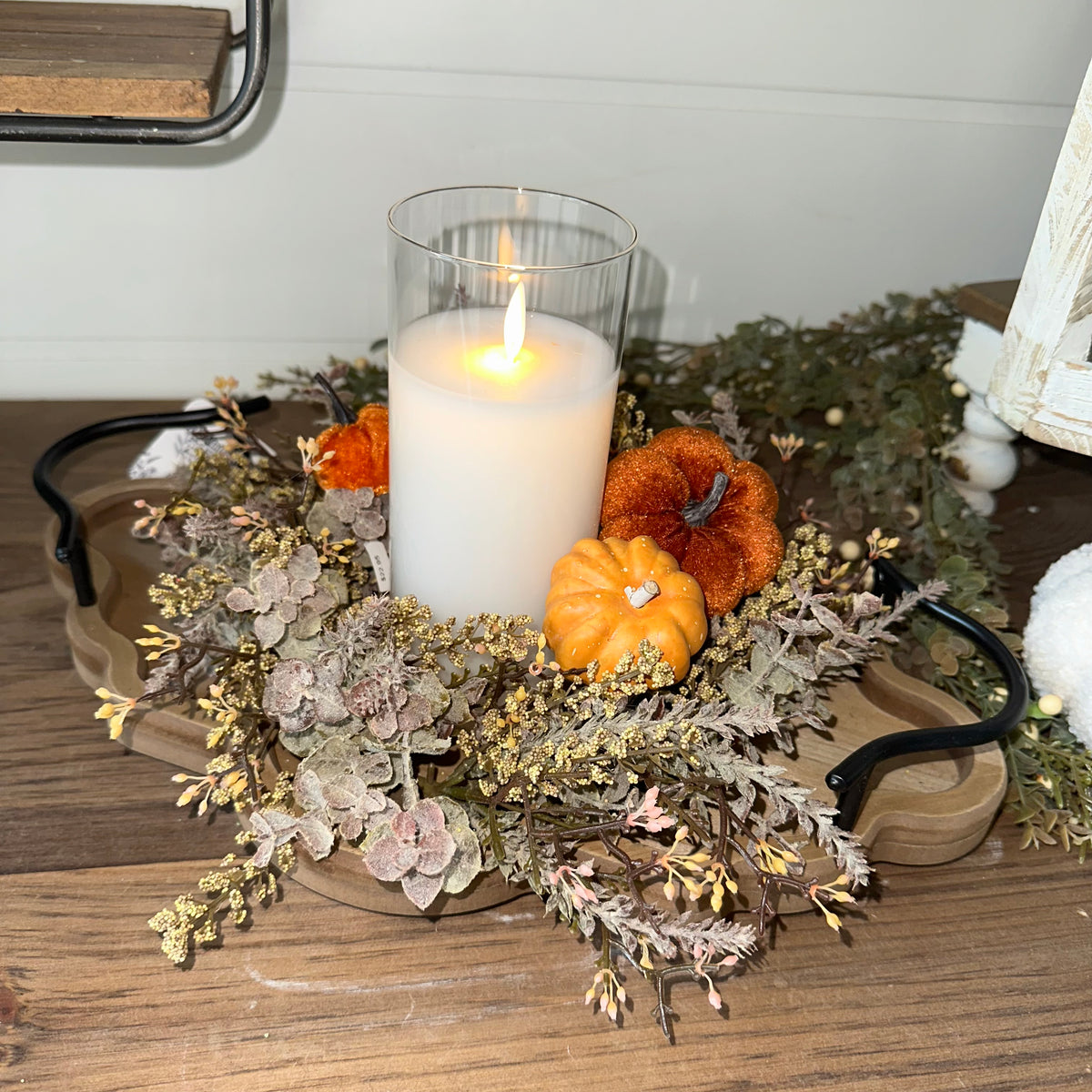 Tray &amp; Pumpkins | Autumn Tabletop Display