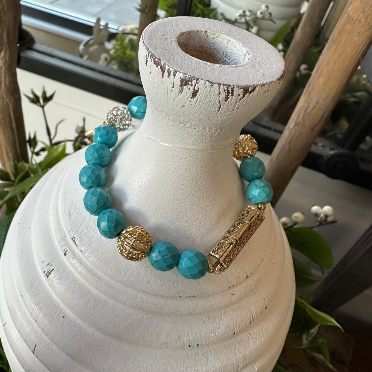Prayer Box Bracelet | Natural Stone