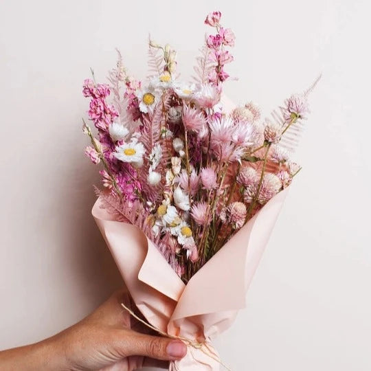 Petite Dried Floral Bouquet | Spring Pinks