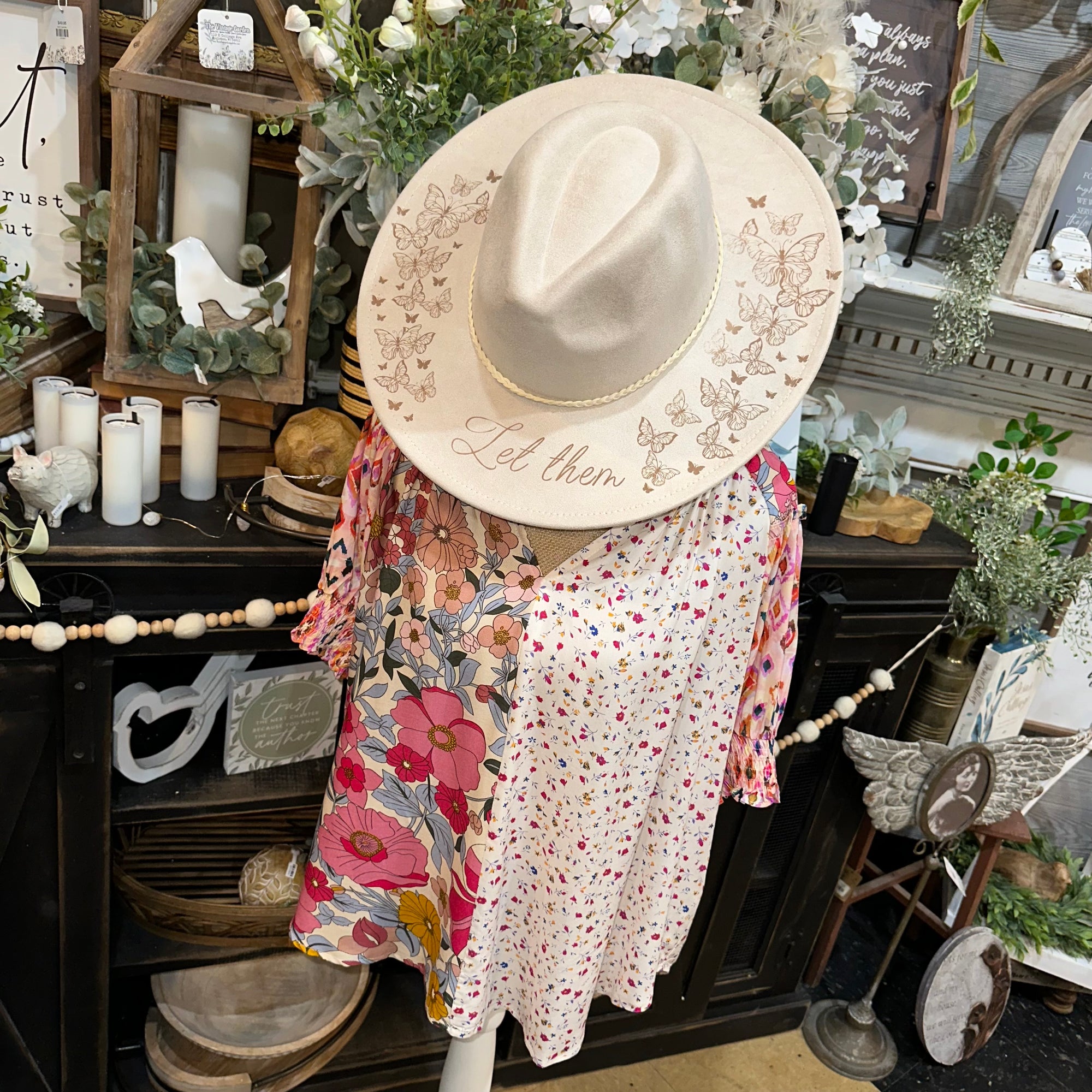 Butterflies Let Them | Boho Engraved Hat