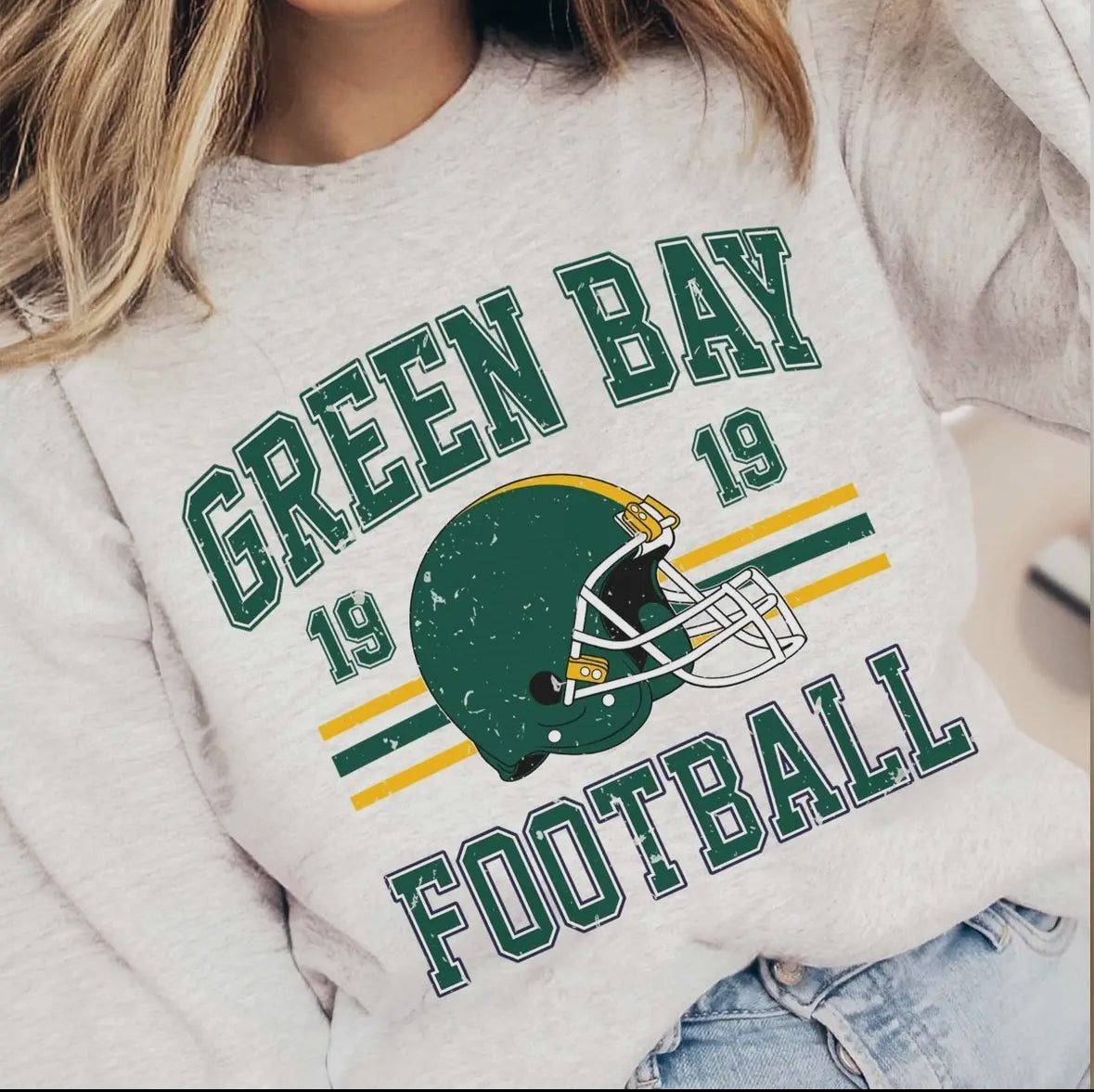 Green Bay Football Sweatshirt | Heathered Grey