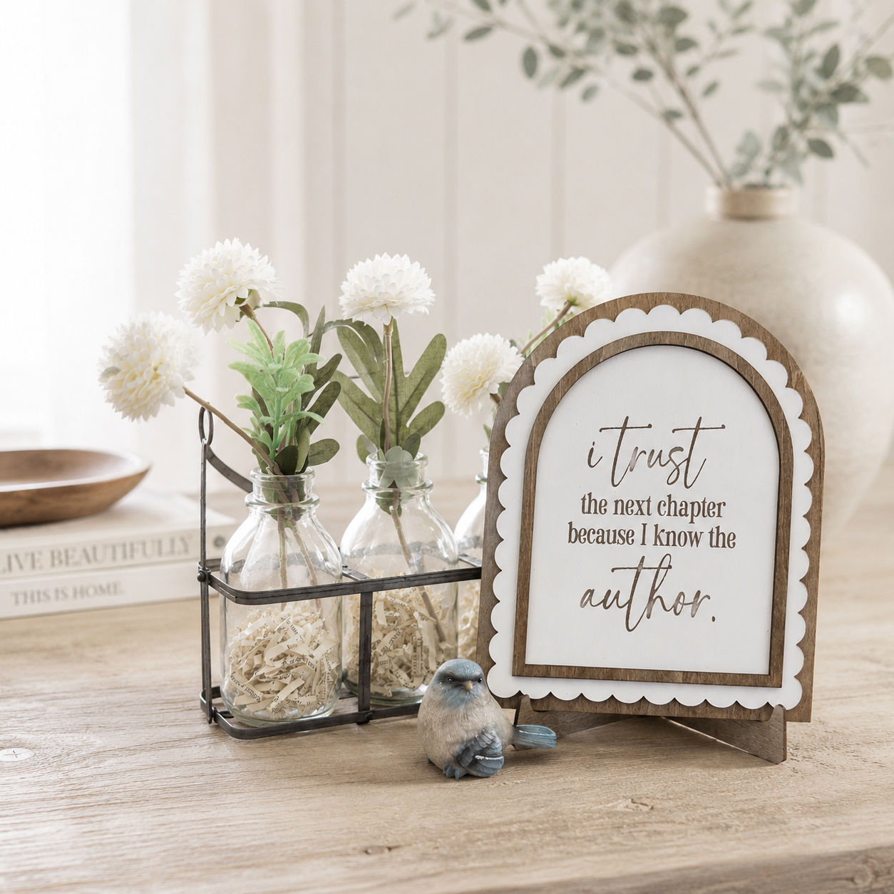 Trust the Next Chapter Sign | Christian Graduation Gift & Encouragement Decor