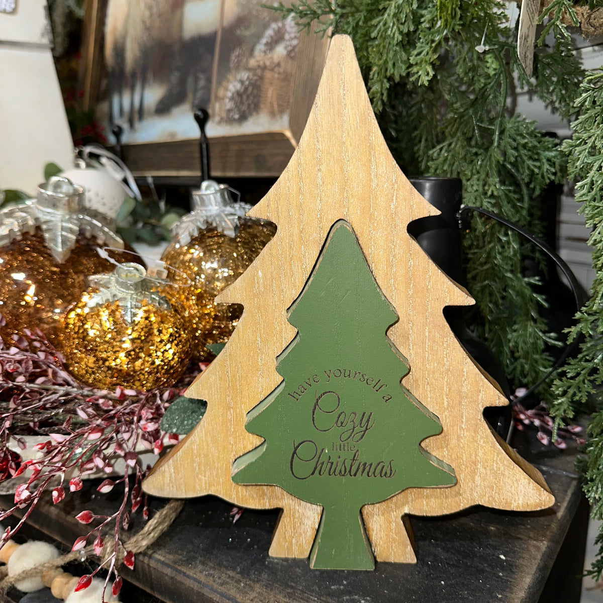 Double Winter Tree | Cozy Little Christmas