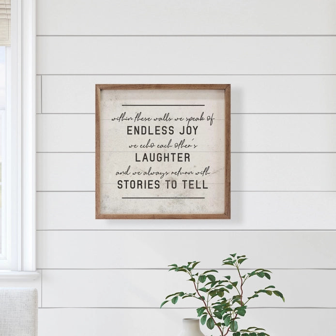 Endless Joy, Laughter, Stories To Tell | Wall Art